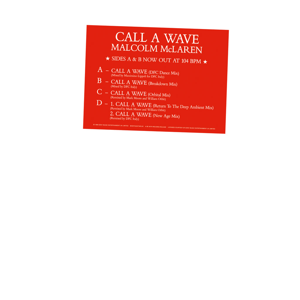 Malcolm McLaren And The Bootzilla Orchestra | Call A Wave | double 12"